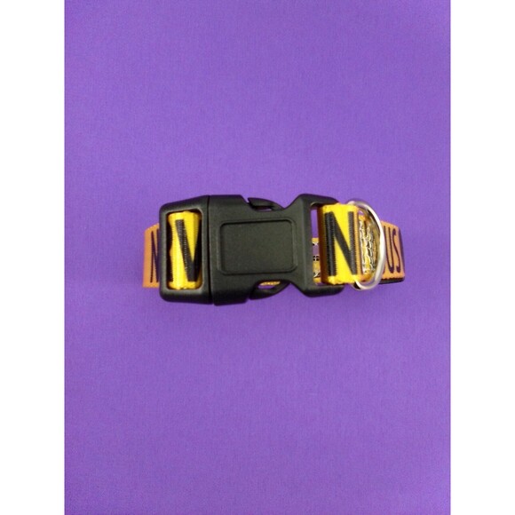 20'' Yellow & Black Nervous Rescue I Need Space Dog Collar - Picture 3 of 5